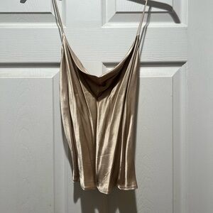 Zara Gold Satin Camisole